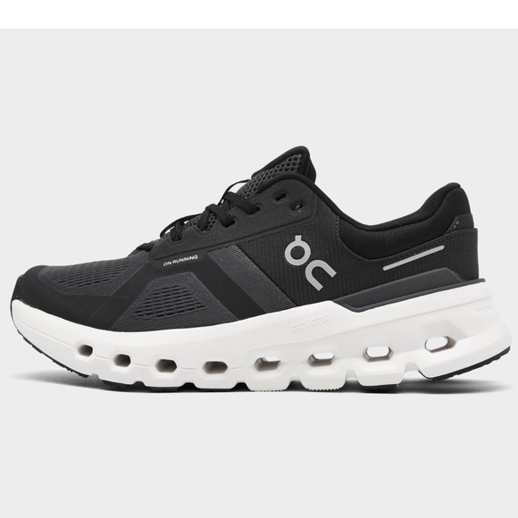 On Running Shoes - On Running Cloudrunner 2 Black Running Shoes Lightweight Cushioned W8